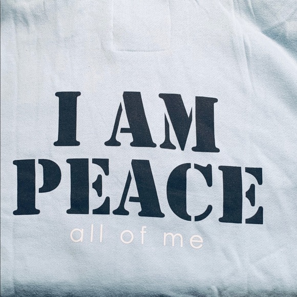 NWT- I am Peace, I am love Hoodie Baby Blue - Picture 2 of 5